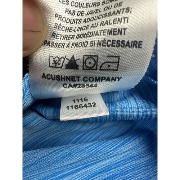 FootJoy FJ Polo Shirt Mens Large Blue Short Sleeve‎ Golf Performance - Picture 13 of 16